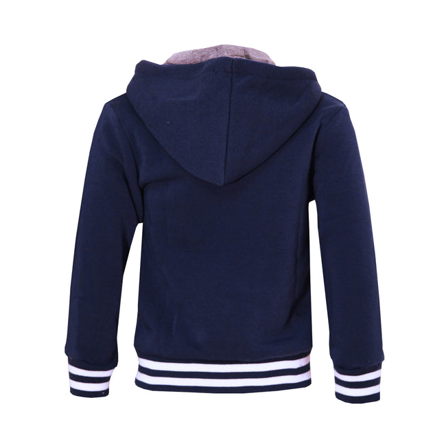 Navy Blue - Side - Yo-Kai Watch Boys Characters Full Zip Hoodie