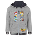 Grey Melange - Front - Yo-Kai Watch Boys Characters Full Zip Hoodie
