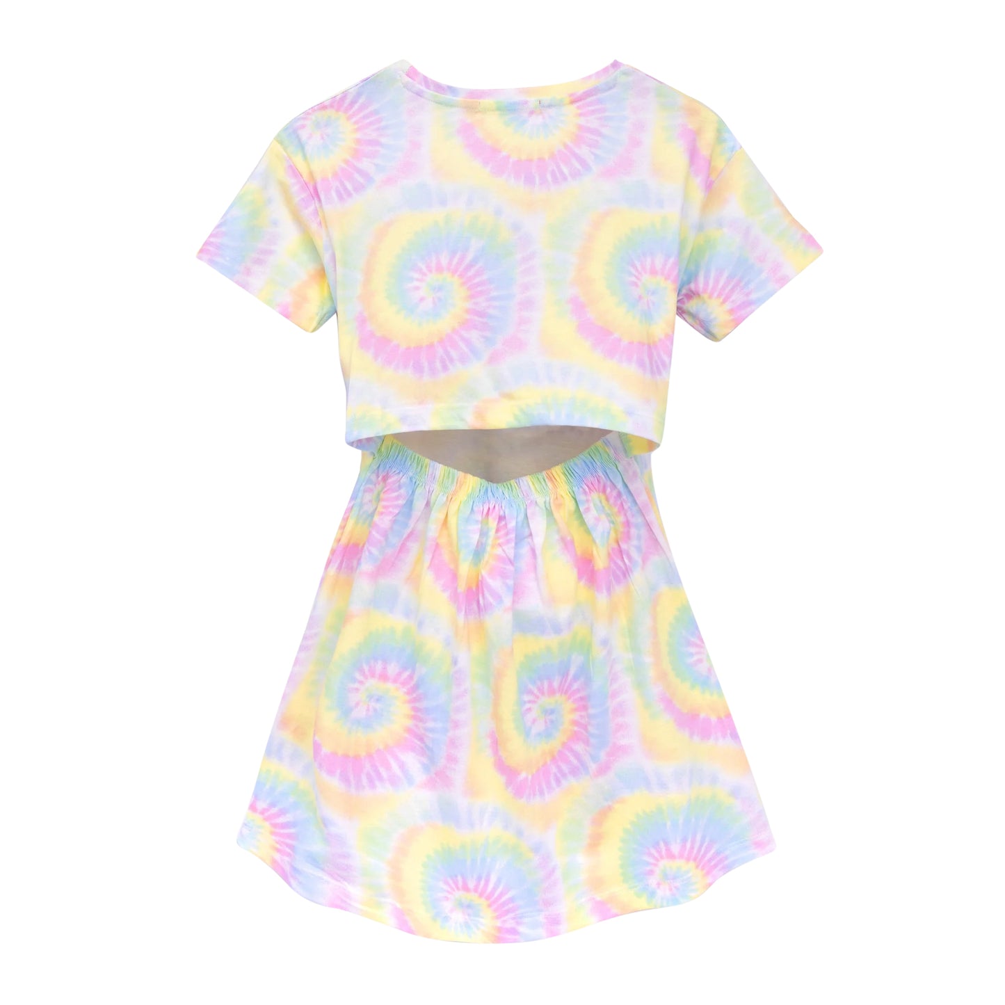 Multicoloured - Close up - Barbie Girls Open Back T-Shirt Dress (Pack of 2)
