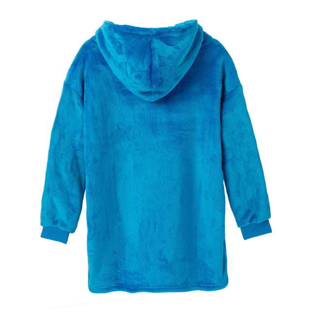 Blue - Back - Sonic The Hedgehog Boys Fleece Hooded Hoodie Blanket
