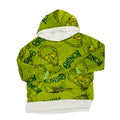 Green - Front - The Grinch Childrens-Kids Oversized Hoodie Blanket