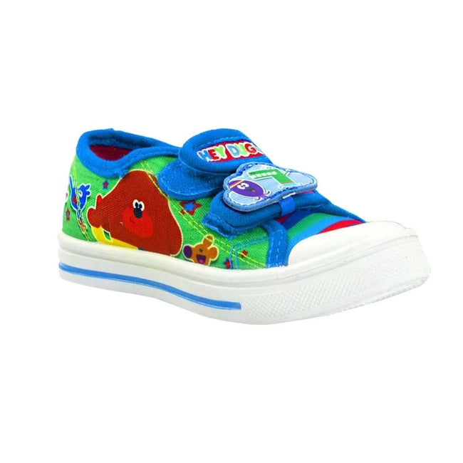 Blue-Green-White - Front - Hey Duggee Boys Canvas Shoes