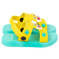Yellow-Blue - Back - Baby Shark Childrens-Kids Sandals