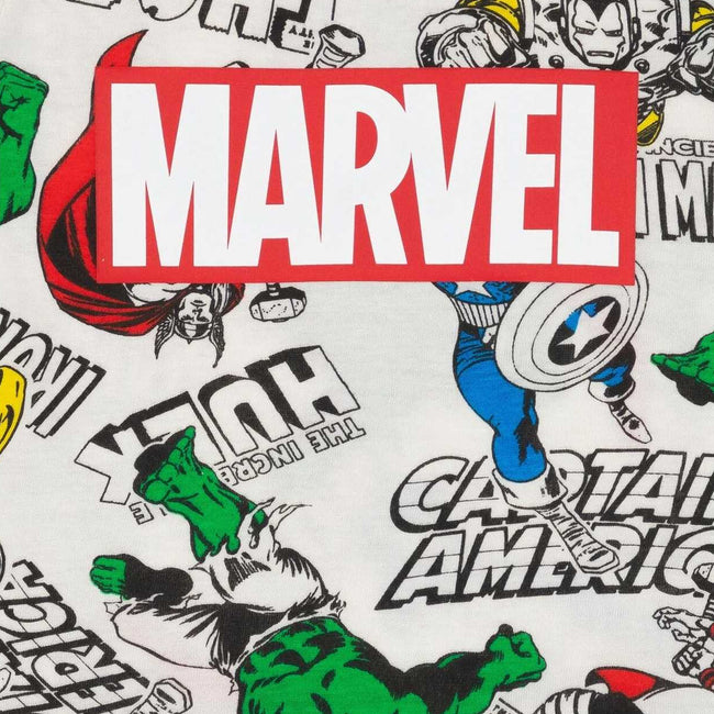 White-Multicoloured - Lifestyle - Marvel Boys Superhero Short Pyjama Set