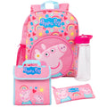 Pink - Front - Peppa Pig Logo Backpack Set