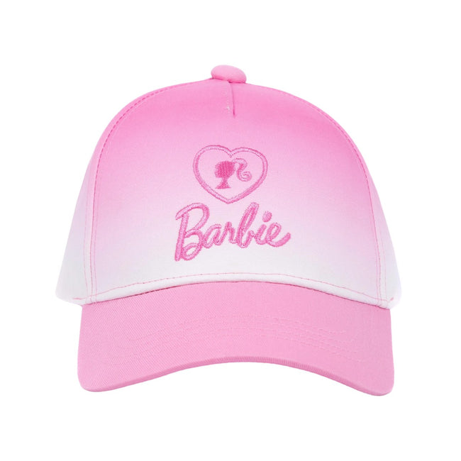 Pink-White - Back - Barbie Girls Ombre Baseball Cap Set