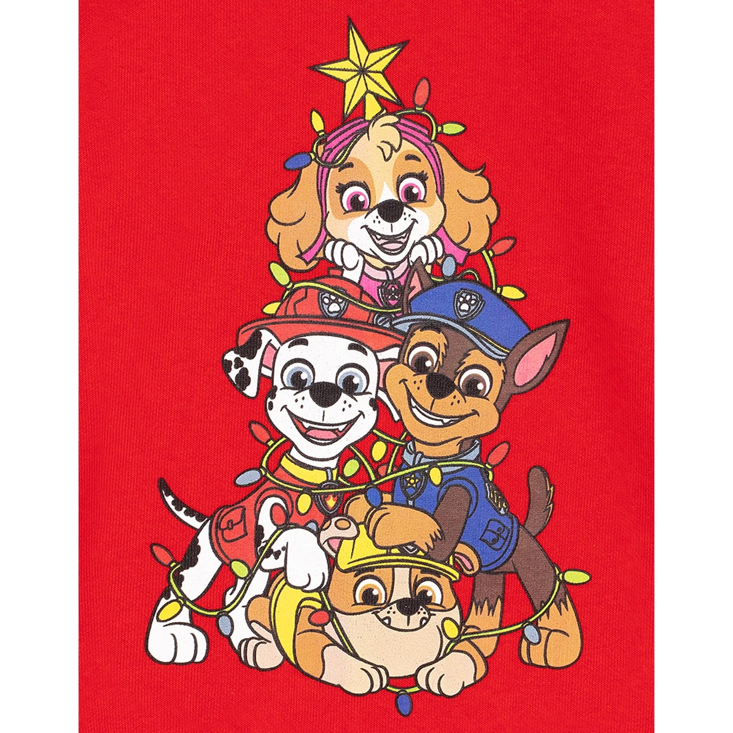 Red - Side - Paw Patrol Childrens-Kids Christmas Jumper