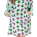 Pastel Blue - Lifestyle - Minecraft Girls Panda Hoodie Blanket