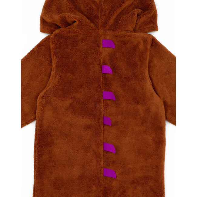 Brown - Back - The Gruffalo Childrens-Kids 3D All-In-One Nightwear