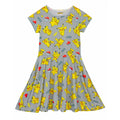 Grey - Front - Pokemon Girls Pikachu Short-Sleeved Skater Dress