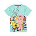 Blue - Back - SpongeBob SquarePants Childrens-Kids Short Pyjama Set