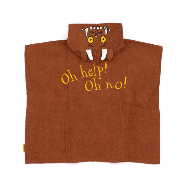 Brown - Back - The Gruffalo Childrens-Kids Towel Poncho