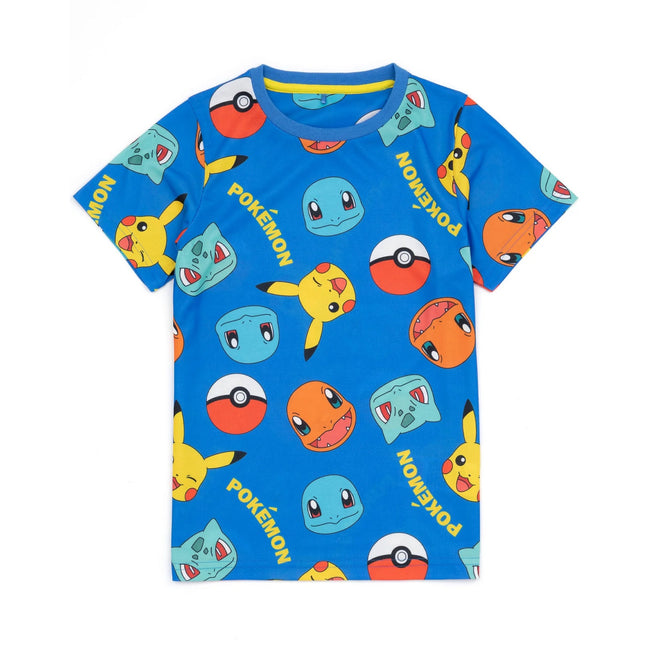 Multicoloured - Lifestyle - Pokemon Childrens-Kids Face Short Pyjama Set (Pack of 2)