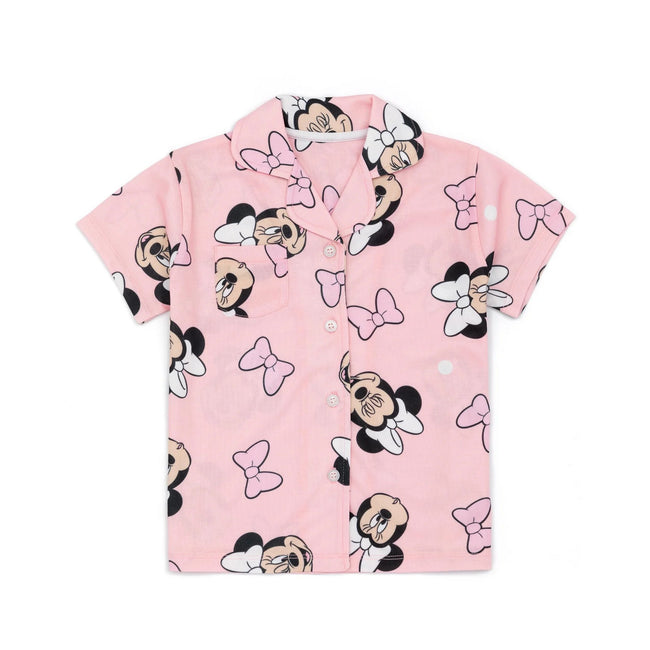 Pink - Side - Disney Girls Minnie Mouse Pyjama Set
