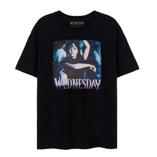 Black - Front - Wednesday Womens-Ladies Logo T-Shirt