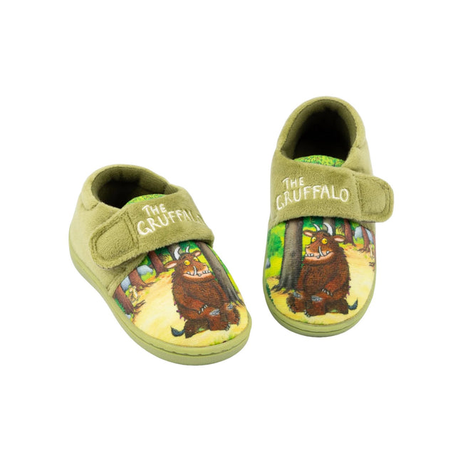 Green - Pack Shot - The Gruffalo Boys Logo Slippers