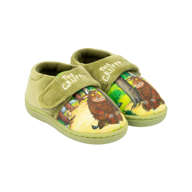 Green - Front - The Gruffalo Boys Logo Slippers