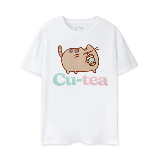 White - Front - Pusheen Womens-Ladies Cutea T-Shirt