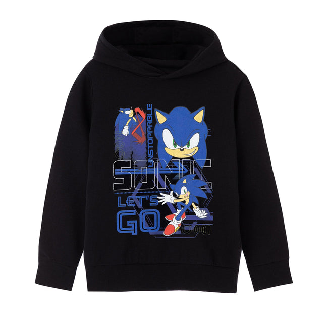 Black - Front - Sonic The Hedgehog Boys Let´s Go Hoodie