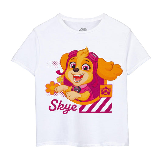 White - Front - Paw Patrol Girls Skye T-Shirt