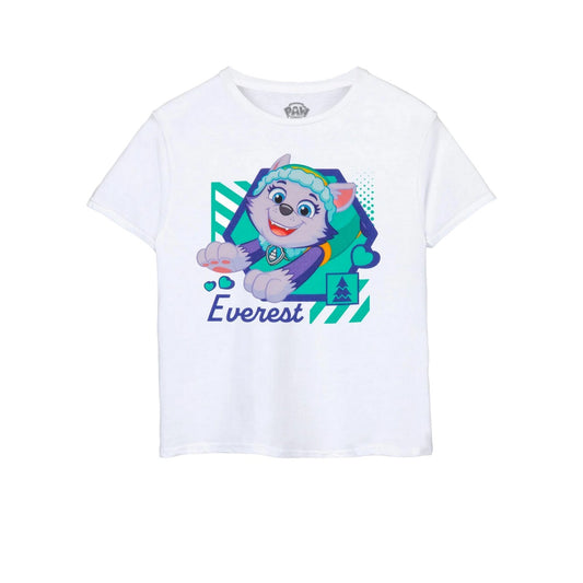 White - Front - Paw Patrol Girls Everest T-Shirt