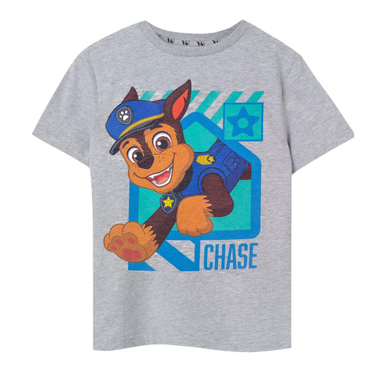 Grey Marl - Front - Paw Patrol Boys Chase T-Shirt