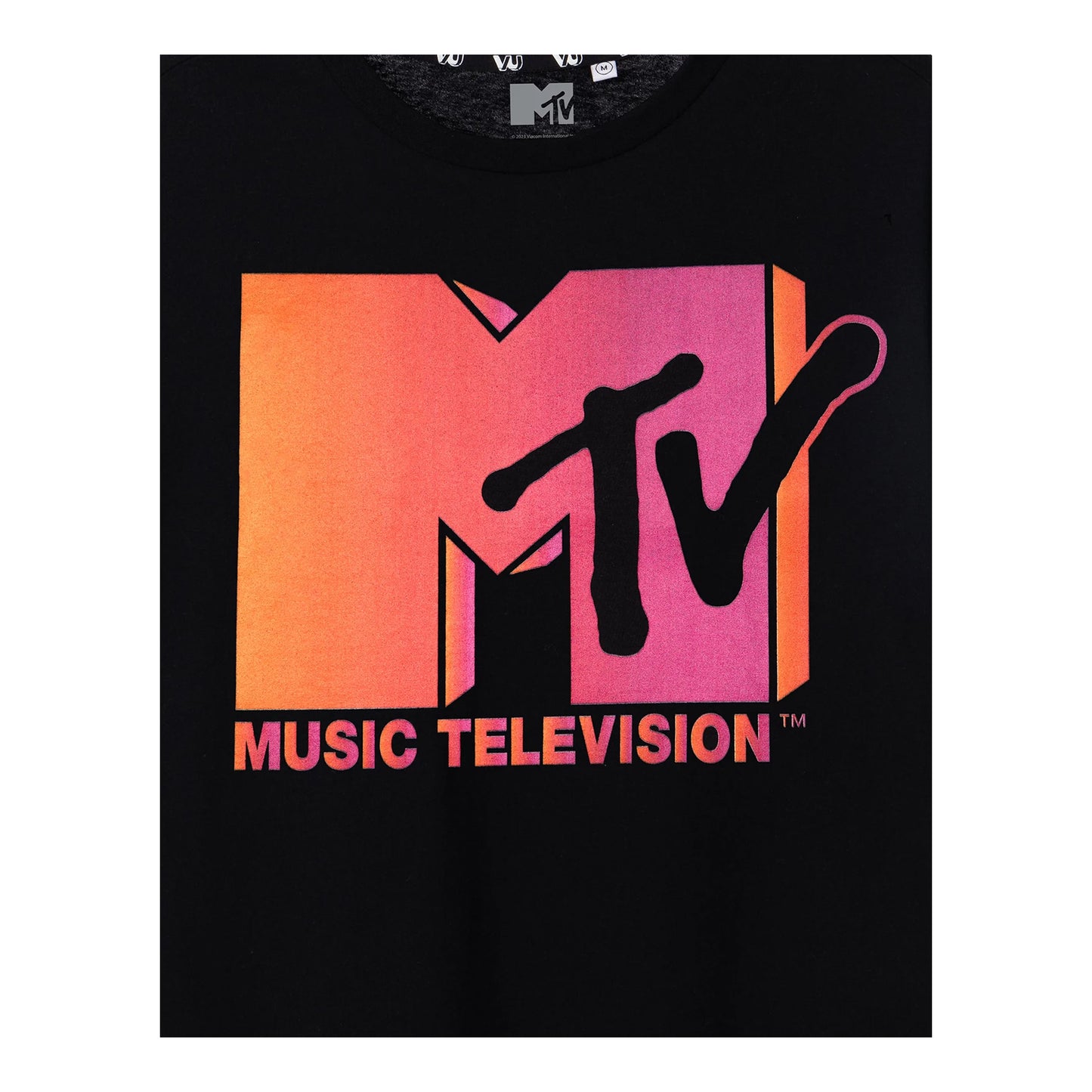 Black - Side - MTV Mens Ombre T-Shirt