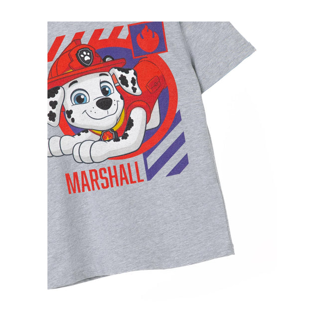 Grey Marl - Side - Paw Patrol Boys Marshall T-Shirt