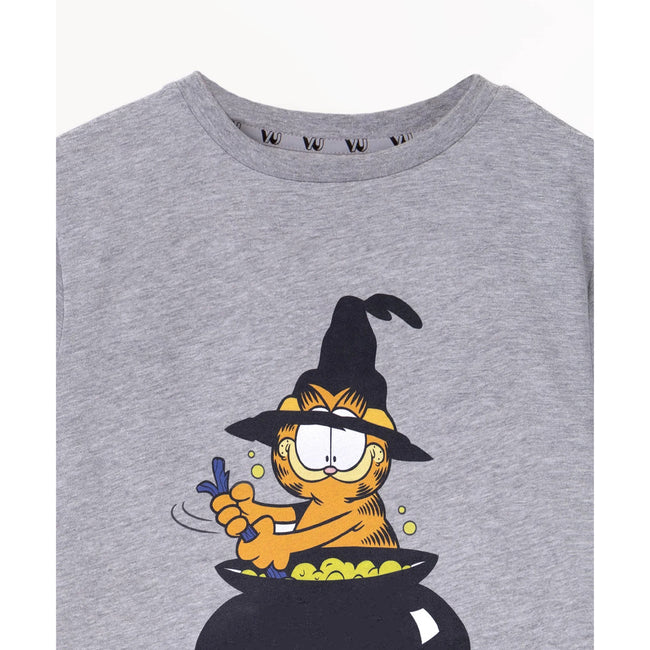 Grey Marl - Back - Garfield Boys Trick Or Treat T-Shirt