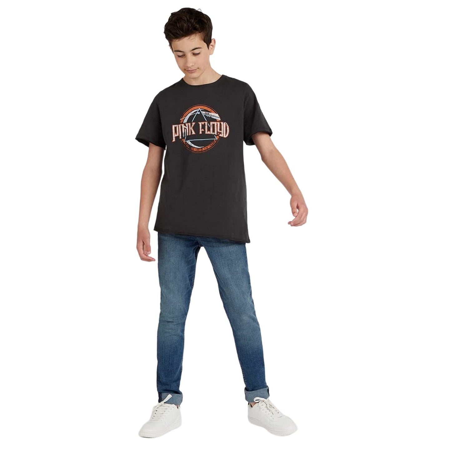Grey - Side - Amplified Childrens-Kids On The Run Pink Floyd T-Shirt