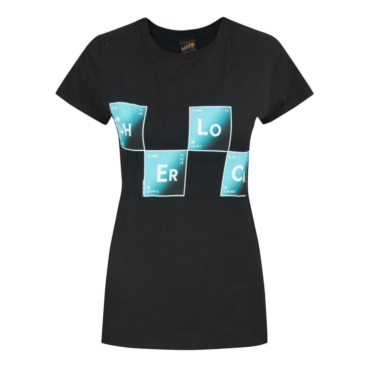 Black - Front - Plan 9 Womens-Ladies Sherlock Holmes Breaking Bad T-Shirt