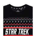 Black - Back - Star Trek Mens Fair Isle Christmas T-Shirt