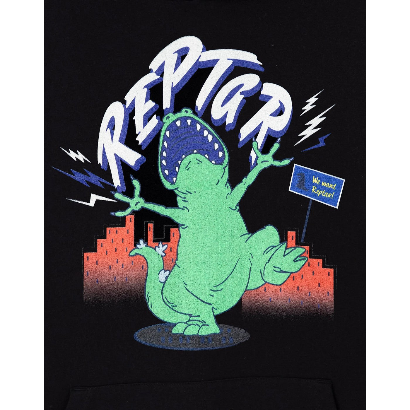 Black - Lifestyle - Rugrats Unisex Adult Roar Reptar Hoodie