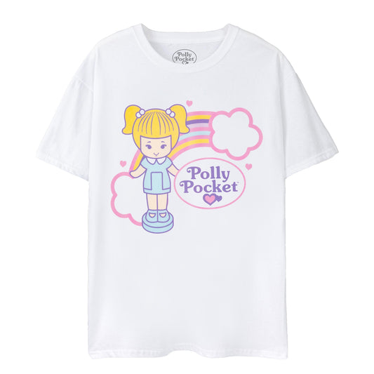 White - Front - Polly Pocket Womens-Ladies Doll T-Shirt
