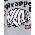 Grey - Back - Pusheen Girls Halloween Mummy Marl T-Shirt