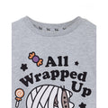 Grey - Side - Pusheen Girls Halloween Mummy Marl T-Shirt