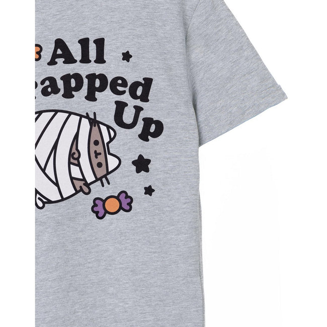 Grey - Lifestyle - Pusheen Girls Halloween Mummy Marl T-Shirt