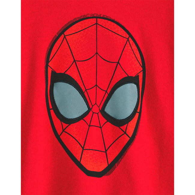 Red - Pack Shot - Spider-Man Childrens-Kids Face Hoodie