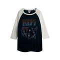 Black - Front - Kiss Unisex Adult Raglan T-Shirt