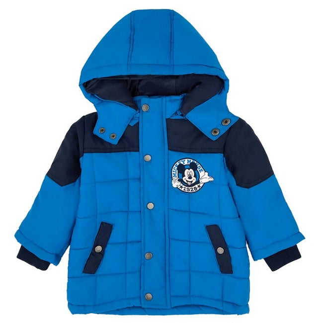 Blue - Front - Mickey Mouse Boys Zipped Long-Sleeved Jacket