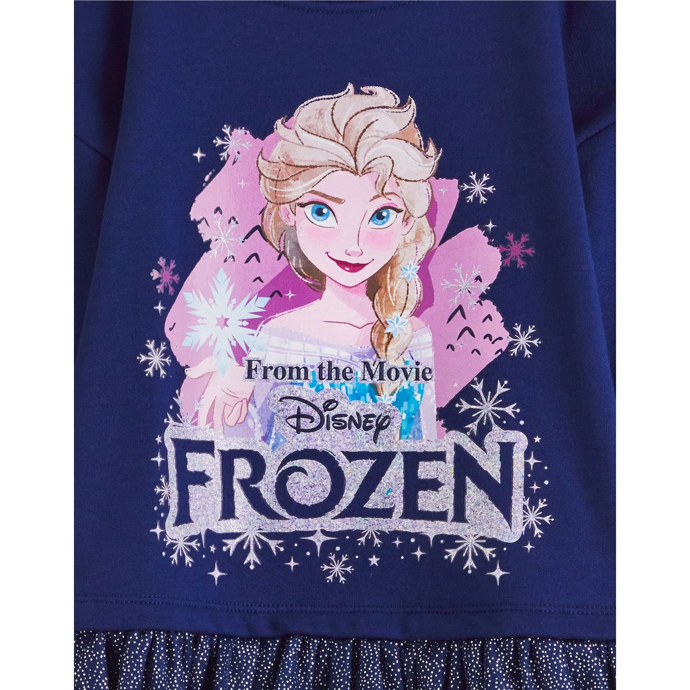 Navy - Lifestyle - Frozen Girls Elsa Casual Dress