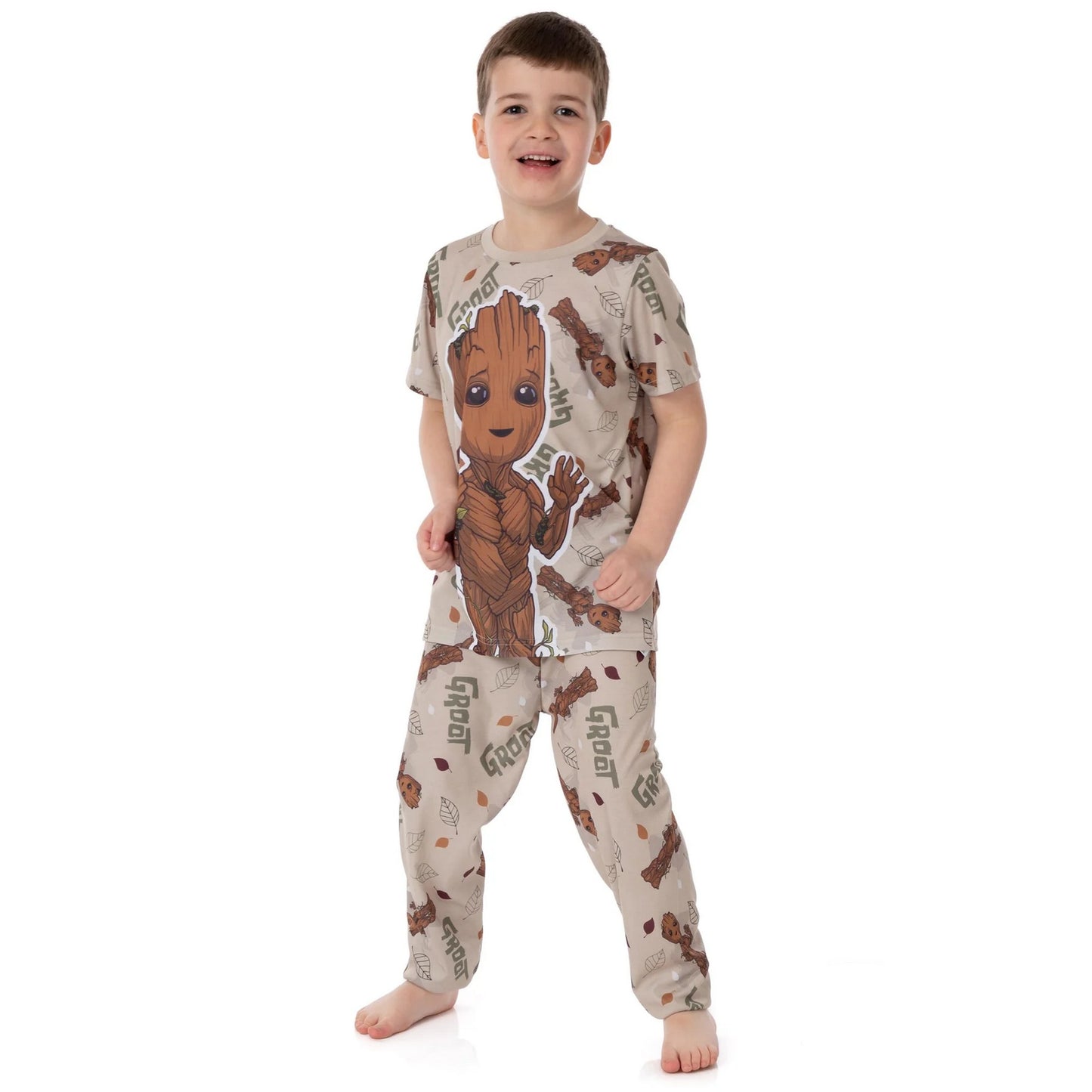 Brown - Lifestyle - Guardians Of The Galaxy Boys I Am Groot All-Over Print Pyjama Set