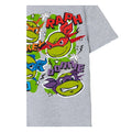 Grey Marl - Side - Teenage Mutant Ninja Turtles Childrens-Kids Faces T-Shirt