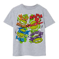 Grey Marl - Front - Teenage Mutant Ninja Turtles Childrens-Kids Faces T-Shirt