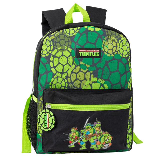 Black-Green - Back - Teenage Mutant Ninja Turtles Backpack Set (Pack Of 4)