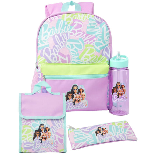 Purple - Front - Barbie Backpack Set (Pack Of 4)