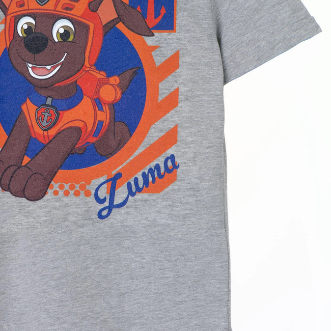 Grey Marl - Back - Paw Patrol Boys Zuma Short-Sleeved T-Shirt