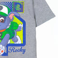 Grey Marl - Side - Paw Patrol Childrens-Kids Rocky Short-Sleeved T-Shirt