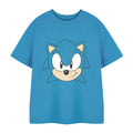 Blue - Front - Sonic The Hedgehog Boys Face T-Shirt