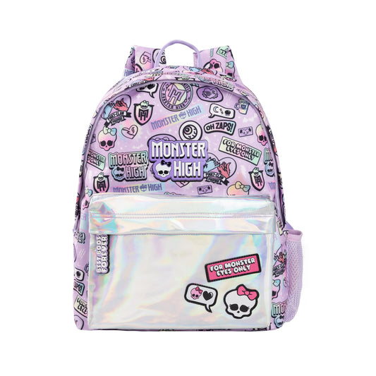 Purple-Silver - Front - Monster High Holographic Backpack